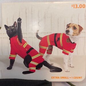 Size XS Hyde and Eek! Firefighter Pet Costume Halloween up to 10 lbs